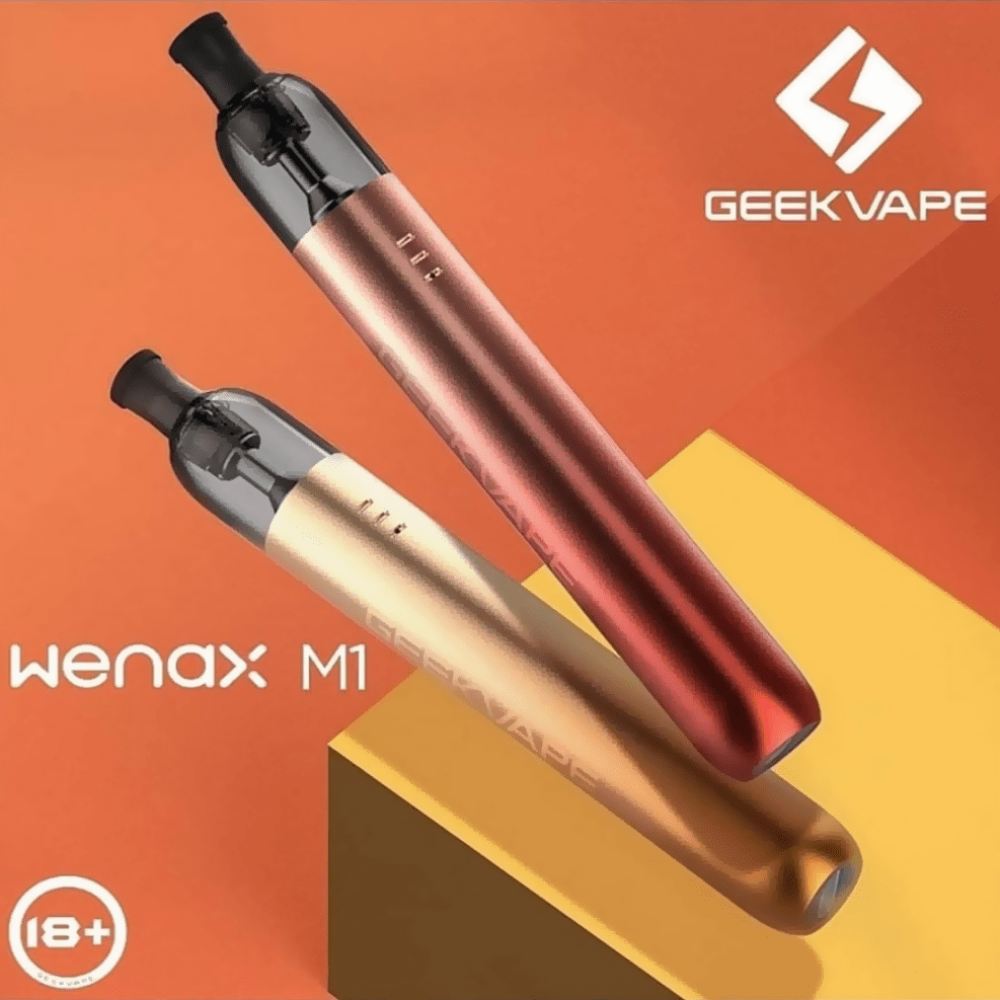 WENAX M1 Sigaretta elettronica GEEKVAPE pod mod a penna con batteria da 800mAh, tiro automatico, potenza massima di 16W, cartuccia pod da 2ml con resistenza integrata da 0.8ohm o 1.2ohm, disponibile in diverse colorazion